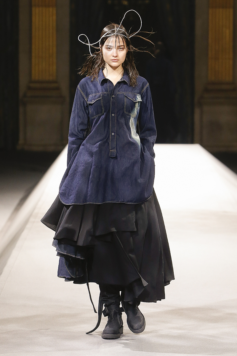 マグ 2019年秋冬ヨウジヤマモト二重ジャンパースカート yohji yamamoto