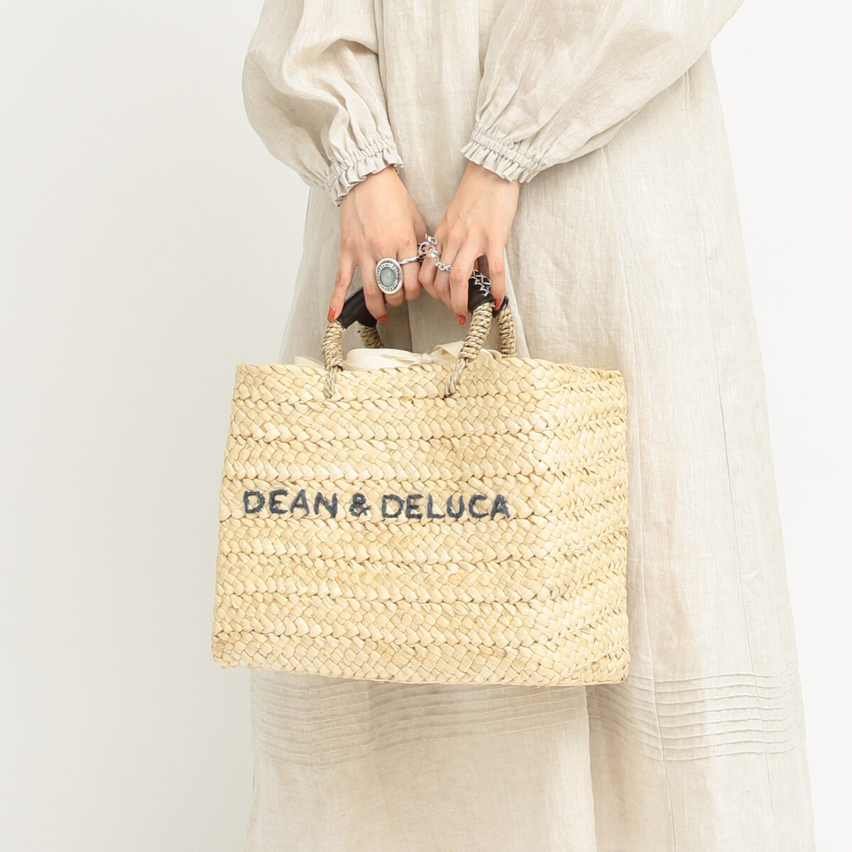 DEAN＆DELUCA×BEAMS COUTURE 保冷カゴバッグ 大 - レディースファッション