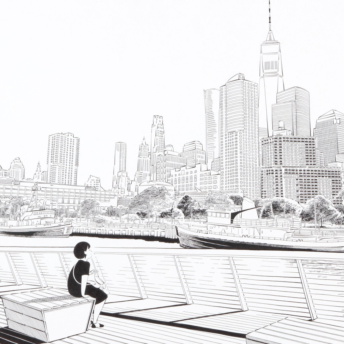 近藤聡乃さんの「ニューヨークで考え中」ドローイング作品展示がミヅマアー...
