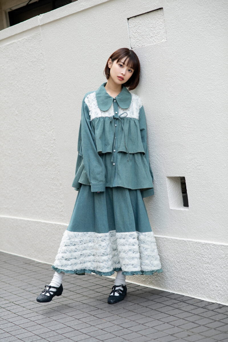 当店オーダー品 フェンディ ブラックデニムフリル 10 - キッズ服