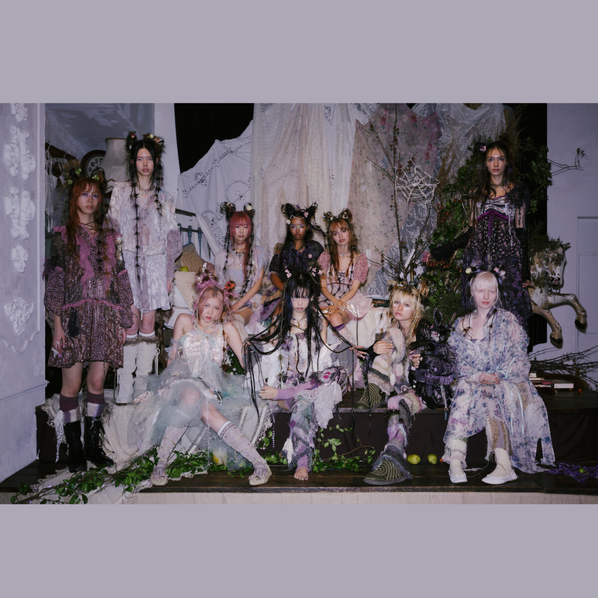 rurumu: 2023SS 縷縷夢兎 ビッグカラーシャツ ピンク rurumu: 2023SS 縷縷夢兎 ビッグカラーシャツ ピンク