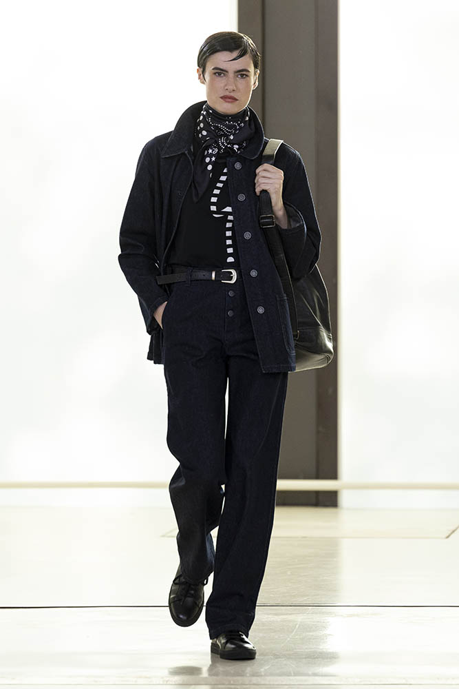 Model on the runway at the Agnes b. fashion show in Paris, Spring Summer 2027 Ready To Wear Fashion Week