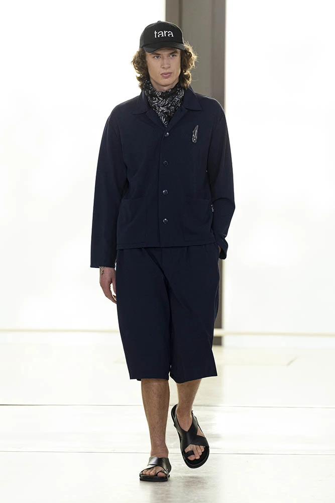 Model on the runway at the Agnes b. fashion show in Paris, Spring Summer 2027 Ready To Wear Fashion Week