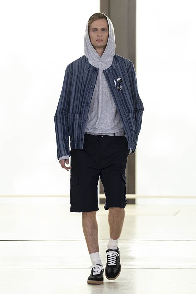 Model on the runway at the Agnes b. fashion show in Paris, Spring Summer 2027 Ready To Wear Fashion Week
