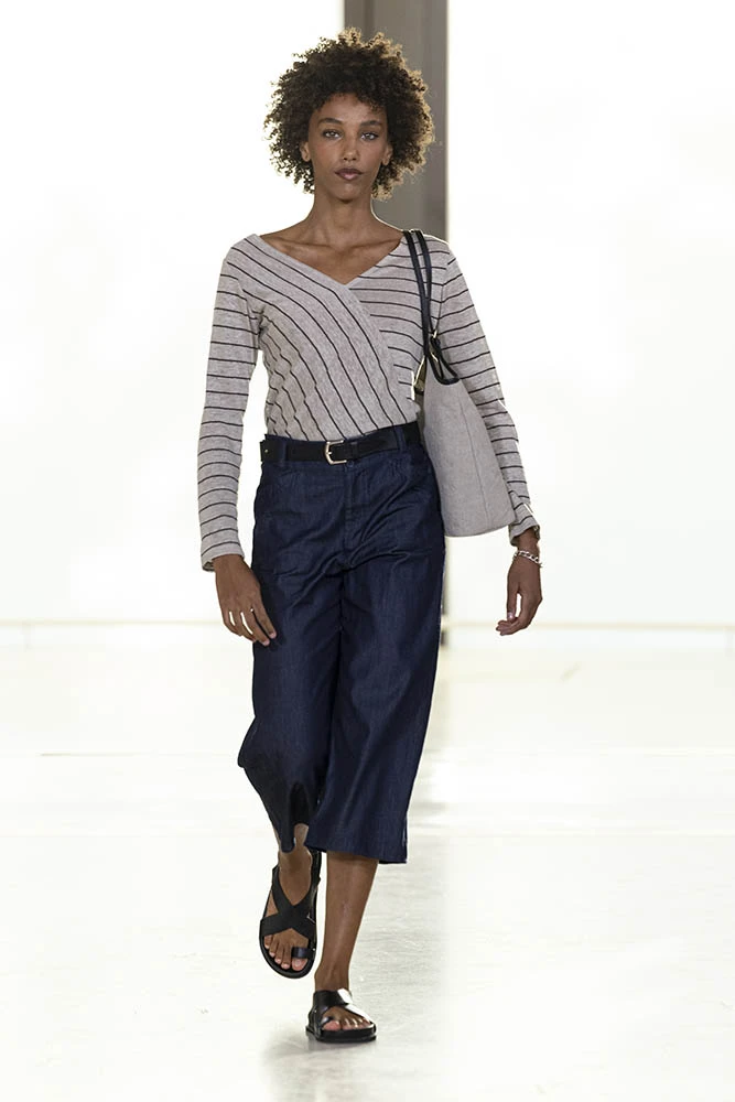 Model on the runway at the Agnes b. fashion show in Paris, Spring Summer 2027 Ready To Wear Fashion Week