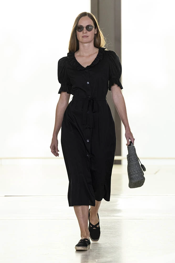 Model on the runway at the Agnes b. fashion show in Paris, Spring Summer 2027 Ready To Wear Fashion Week