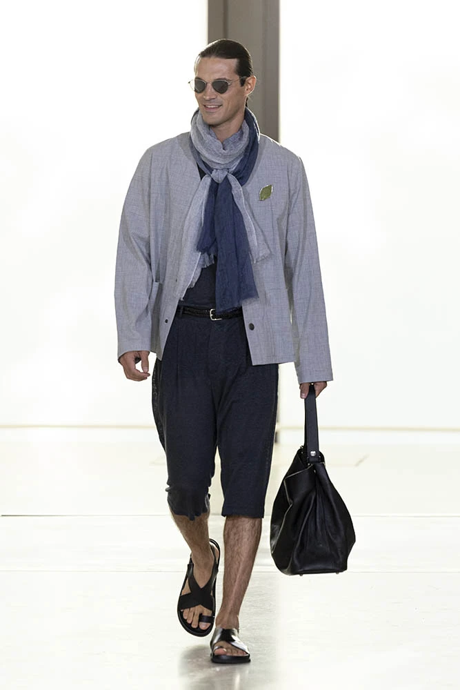 Model on the runway at the Agnes b. fashion show in Paris, Spring Summer 2027 Ready To Wear Fashion Week