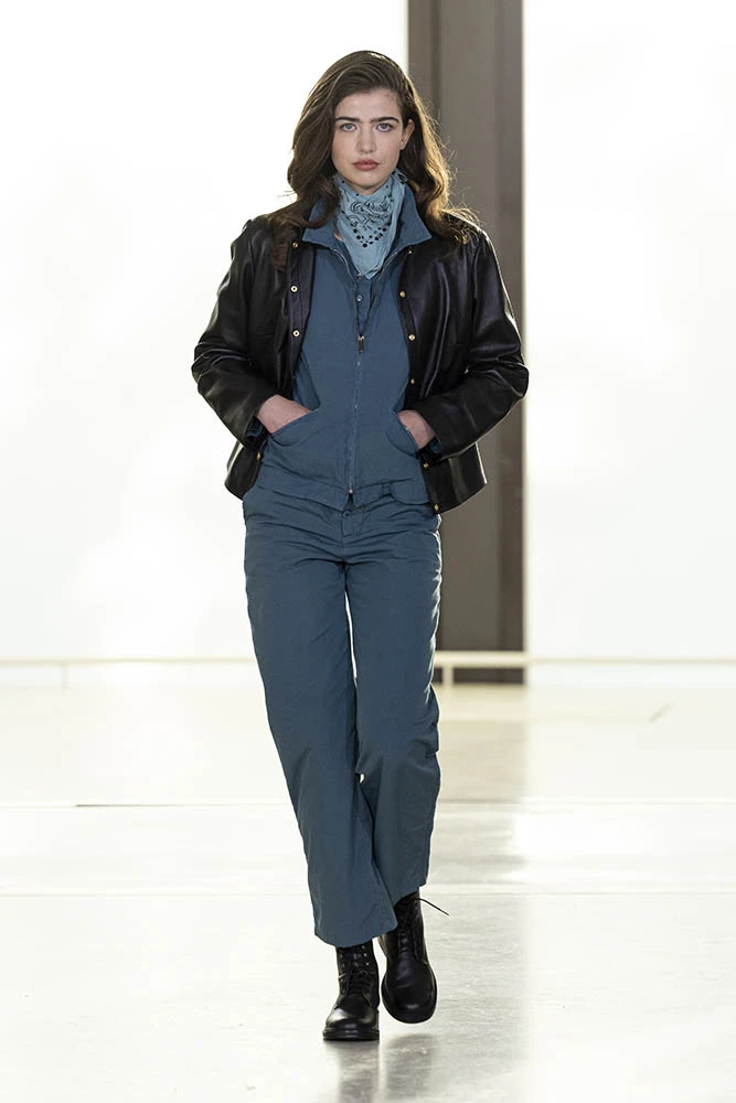 Model on the runway at the Agnes b. fashion show in Paris, Spring Summer 2027 Ready To Wear Fashion Week