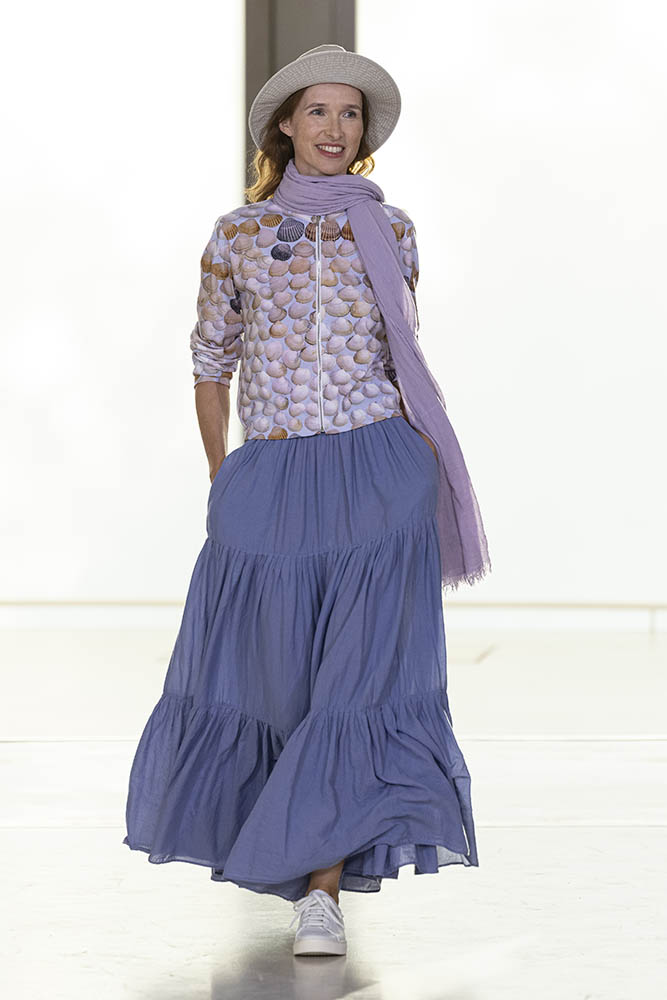 Model on the runway at the Agnes b. fashion show in Paris, Spring Summer 2027 Ready To Wear Fashion Week