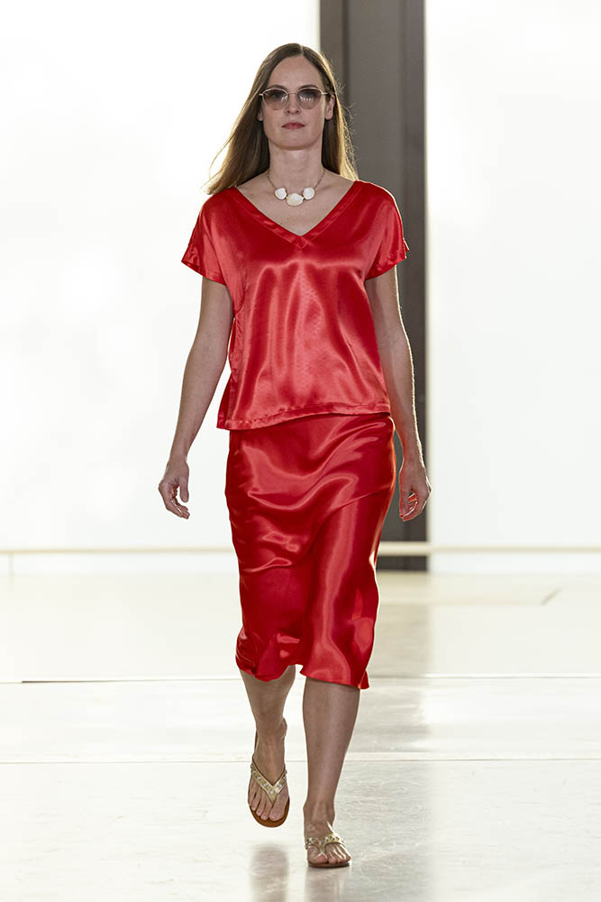 Model on the runway at the Agnes b. fashion show in Paris, Spring Summer 2027 Ready To Wear Fashion Week