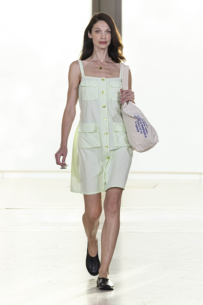 Model on the runway at the Agnes b. fashion show in Paris, Spring Summer 2027 Ready To Wear Fashion Week