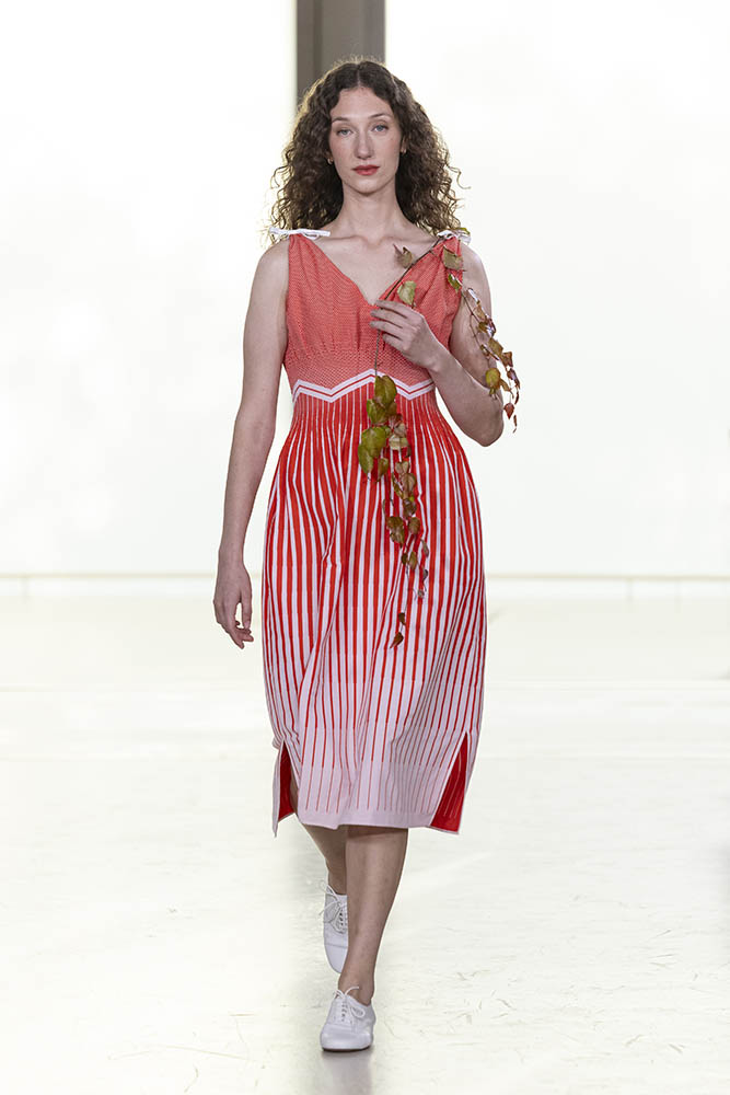 Model on the runway at the Agnes b. fashion show in Paris, Spring Summer 2027 Ready To Wear Fashion Week