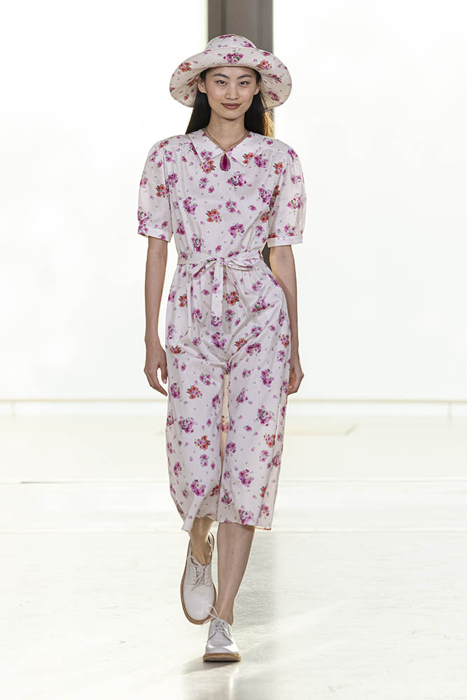 Model on the runway at the Agnes b. fashion show in Paris, Spring Summer 2027 Ready To Wear Fashion Week
