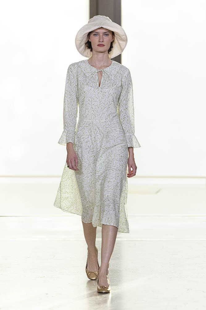 Model on the runway at the Agnes b. fashion show in Paris, Spring Summer 2027 Ready To Wear Fashion Week