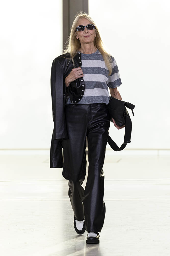 Model on the runway at the Agnes b. fashion show in Paris, Spring Summer 2027 Ready To Wear Fashion Week