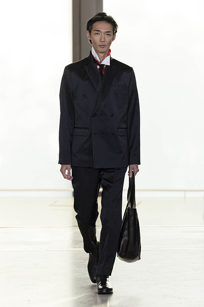Model on the runway at the Agnes b. fashion show in Paris, Spring Summer 2027 Ready To Wear Fashion Week