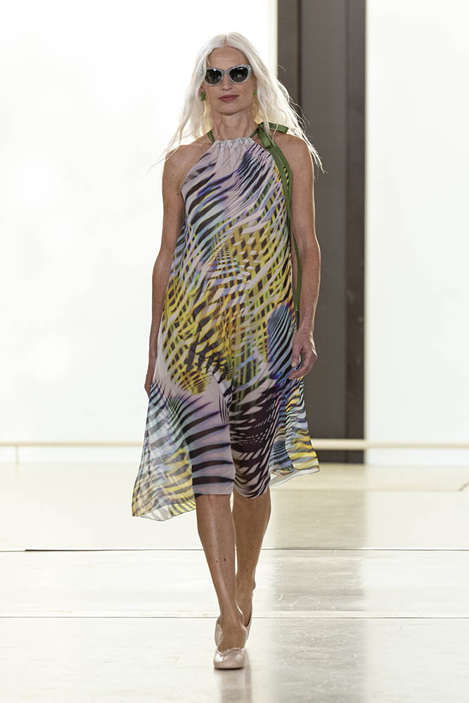 Model on the runway at the Agnes b. fashion show in Paris, Spring Summer 2027 Ready To Wear Fashion Week