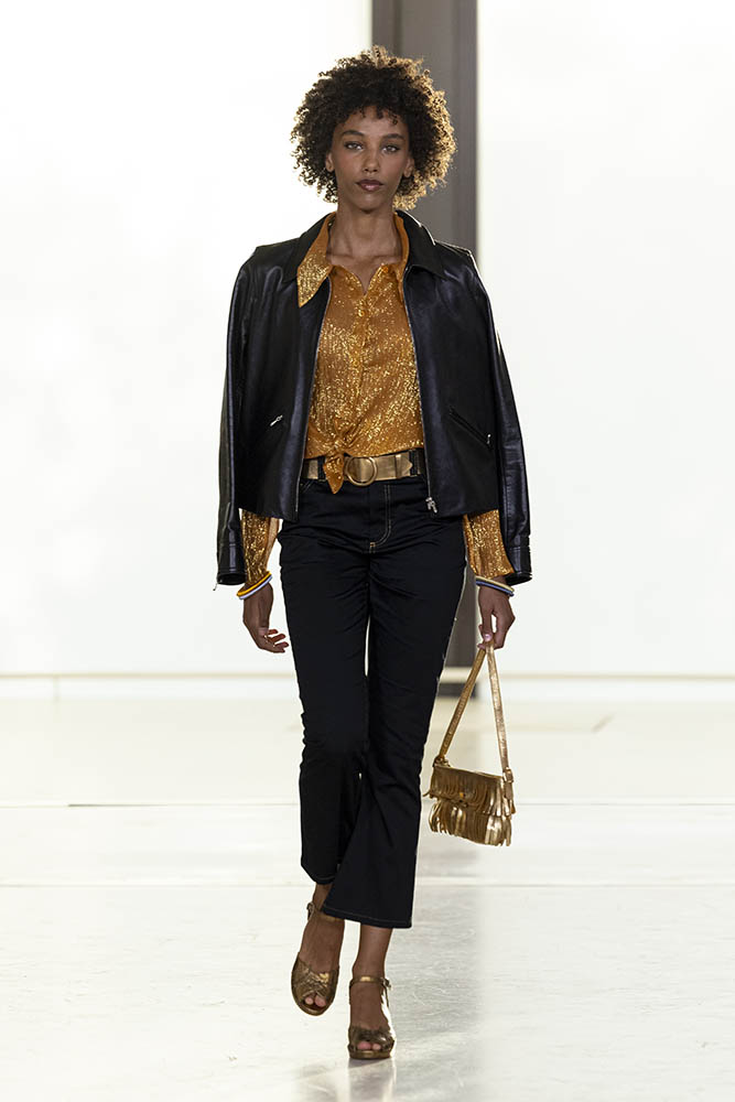 Model on the runway at the Agnes b. fashion show in Paris, Spring Summer 2027 Ready To Wear Fashion Week