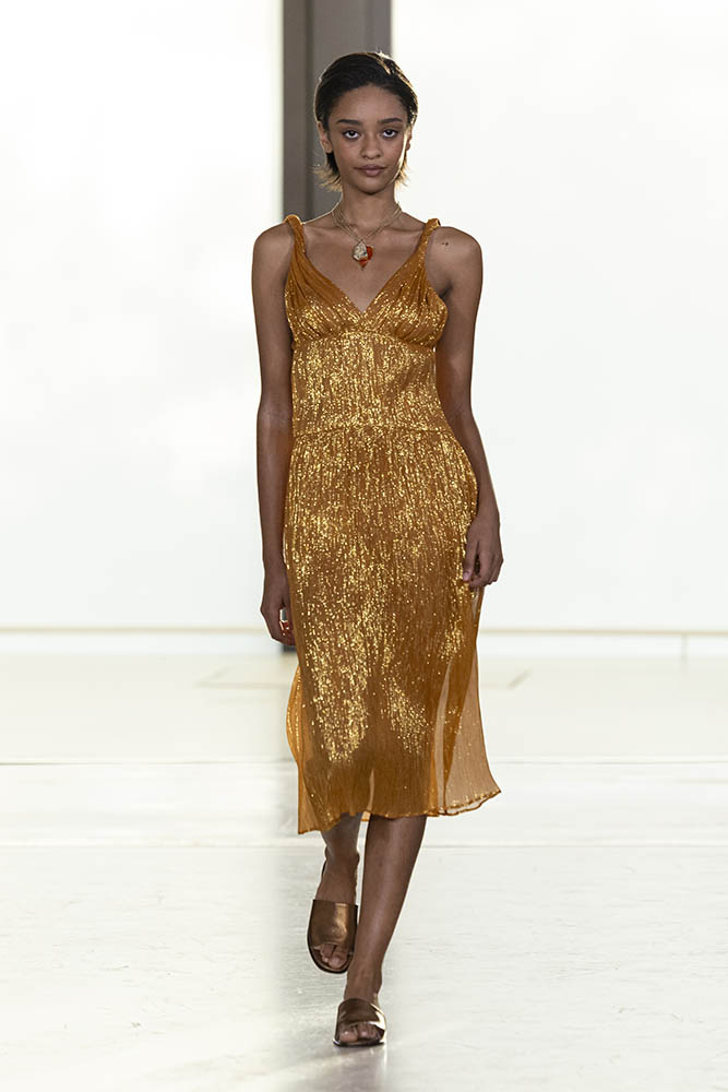 Model on the runway at the Agnes b. fashion show in Paris, Spring Summer 2027 Ready To Wear Fashion Week