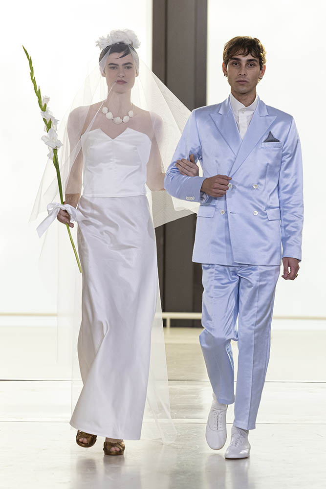 Model on the runway at the Agnes b. fashion show in Paris, Spring Summer 2027 Ready To Wear Fashion Week