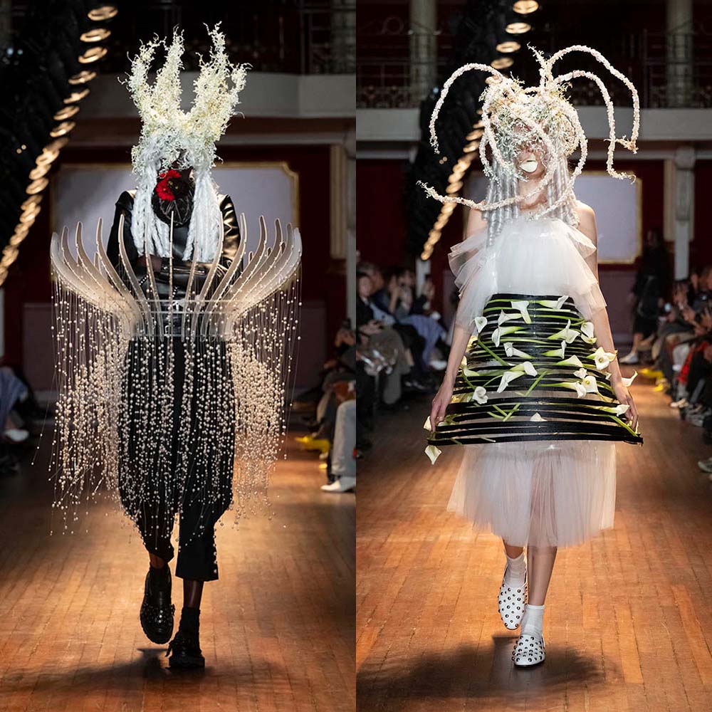 【パリ SS2027】ノワール ケイ ニノミヤ、花びらの鎧で示す反逆